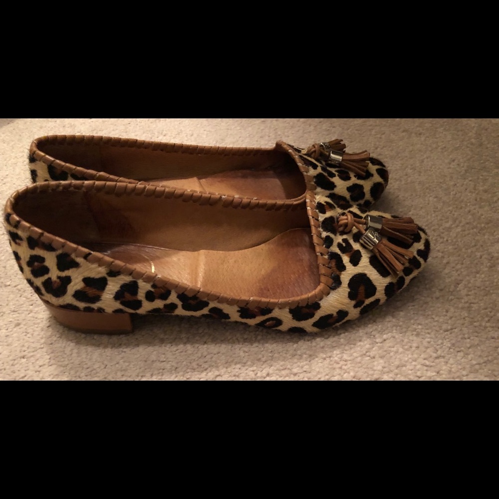 Jack Rogers Calf Hair Leopard Loafers